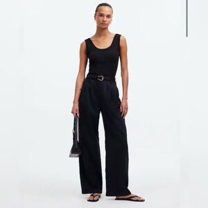 Madewell Harlow Black Wide Leg Pants